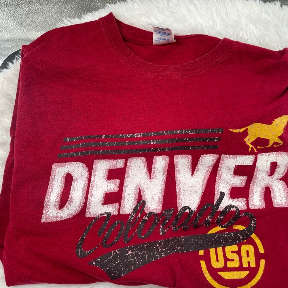 Denver Graphic Red T-Shirt